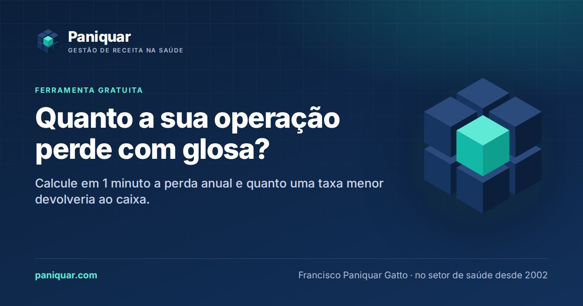 Calculadora de perdas com glosa
