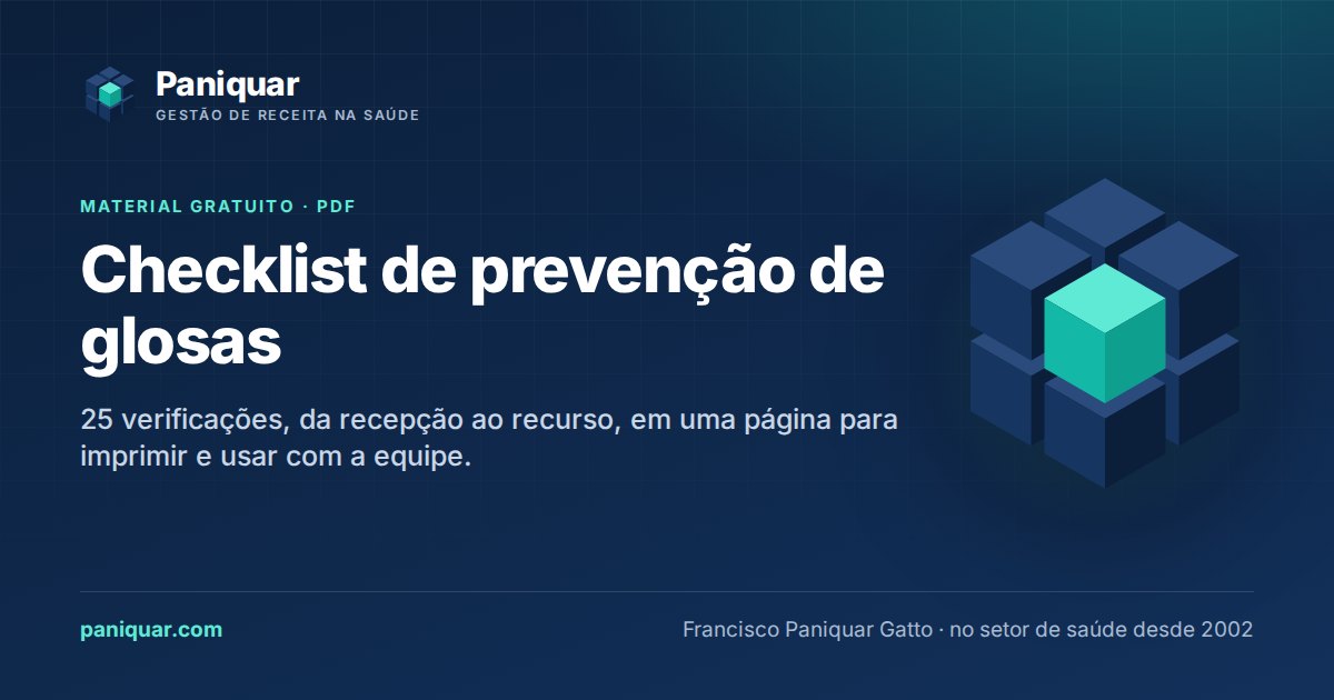 Checklist de prevenção de glosas